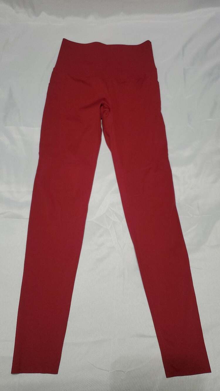 Viconow High Waisted Red Athletic Gym Leggings
